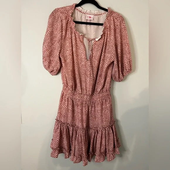 Buddy Love Ray Red Patterned Mini Dress - Picture 2 of 7